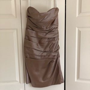 Bill Levkoff Strapless Bridesmaid Dress
